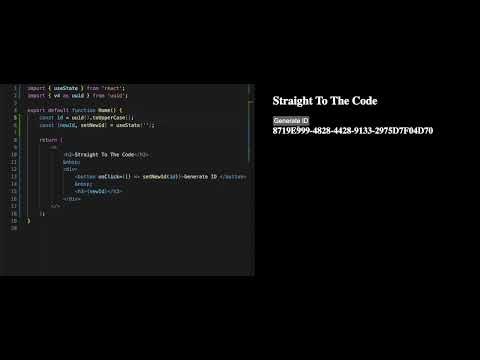 How to generate a 10 character UUID. React Javascript.
