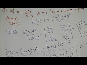 Jacobian Matrix part 4 in Engineering mathematics 1 (#tamil)