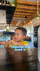 Jabez can fingerspell his name 🥹🥳 #asl #name #todddlerlife #deafhoh #hoh | That Deaf Family
