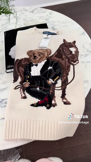 Unboxing my 2026 limited edition lunar new year polo bear sweater from Ralph Lauren ! #ralphlauren #bearsweater #ralphlaurenpolo #ralphlaurenaesthetic #fashiontok