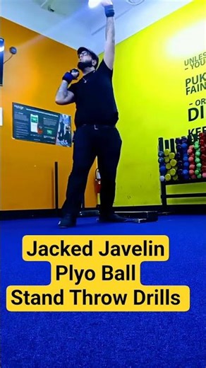 #shotput drills - Jacked Javelin plyo Ball - glide technique #motivation