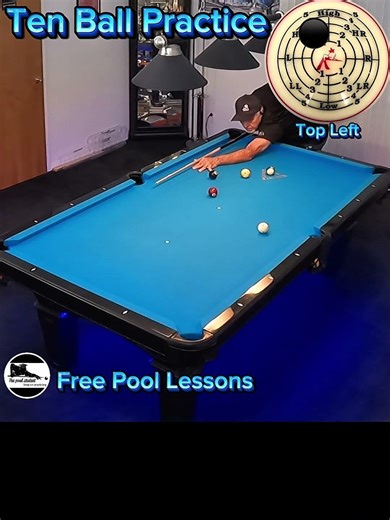 10 Ball break shot w/tip locator (Free Pool Lessons)