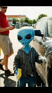 “A Scared Alien Child Stranded on Earth Tries to Survive by Working Small Jobs” #alien #baby #cute