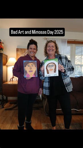 Wanna laugh until your stomach hurts? Grab a bunch of friends, feed Mimosas and snacks then challenge them to paint portraits of each other 🤣 #badart | Flying Buddha Fitness LLC - Bungee & Yoga