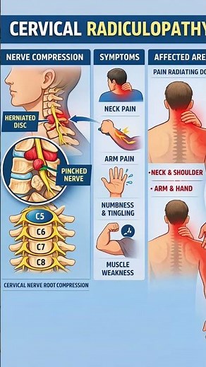 cervical Radiculopathy ... Here explained easy !!#fitness #health #knowledge #physiotherapy