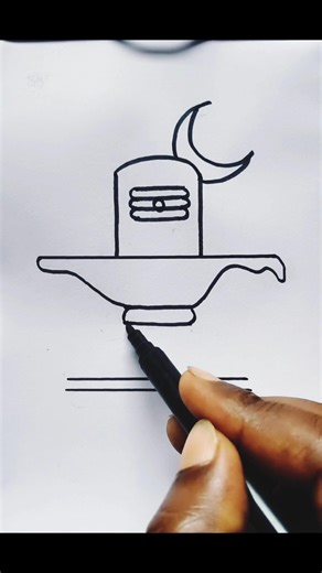 Shiv ji drawing easy half moon #art #artist #youtubeshorts #sketch #painting #mahadev #shiv #shorts