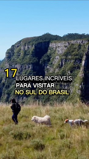 17 LUGARES INCRÍVEIS PARA VISITAR NO SUL DO BRASIL✅ Já salva e envia esse reels pra quem viaja com você!😍 Cada um desses lugares ficam em cidades que possuem outras atrações, então vale a pena caprichar no roteiro 😍 A lista e o vídeo são dos amigos do @_fomosviajar Imagem de abertura: Cânion das Laranjeiras- Bom Jardim da Serra/SC 1- Parque das 8 cachoeiras em São Francisco de Paula/RS 2- Passo do S - Jaquirana/RS 3- Pirâmides Sagradas - Grão Pará/SC 4- Catedral de Pedra - Canela/RS 5- Fazenda