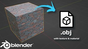How to export OBJ with texture and material in Blender
