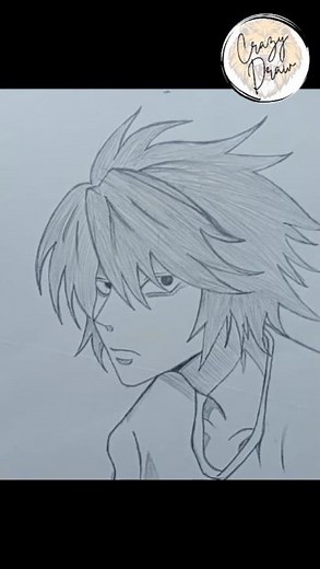 How to Draw l lawliet - Step By Step | Easy Death Note Drawing #CrazyDraw #llawliet