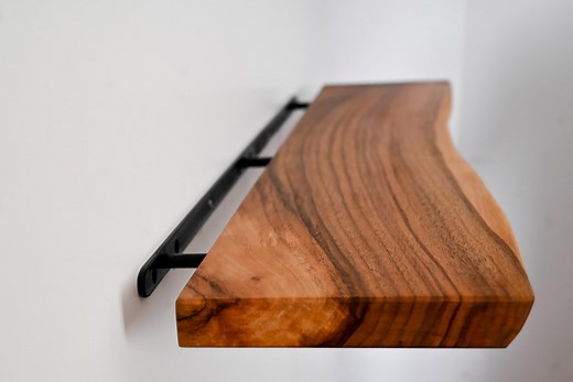 Live Edge Walnut Floating Shelf: Custom Lengths, Handmade - Etsy