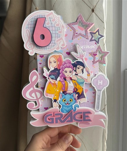 Kpop Demon Birthday Cake Topper. Hunters. for Girls. - Etsy