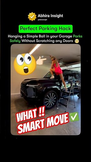 🚗🎾🤯 The ultimate garage parking hack you need to try! | #carparking #garage #hacks #tips