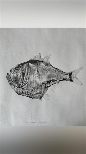 I went from this to this 🐟 drawing a fish sketch vs. final #art #artist #fish #fishart #artshorts