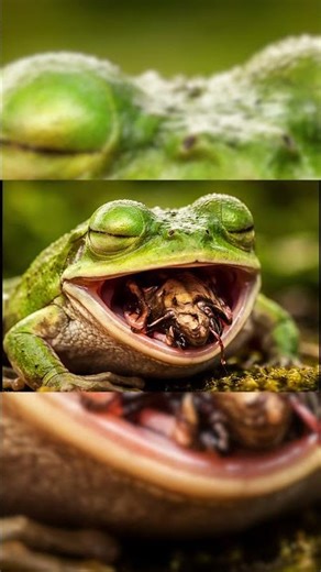 Amazing Frog Fact | Frog Uses Eyes to Swallow Food #shorts 🐸
