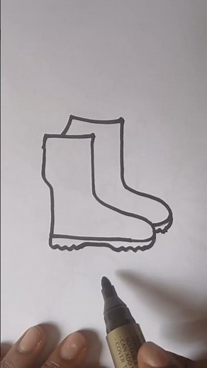 How to draw boots 👢 # #bootdrawing #drawing #sketchful #youtubeshorts
