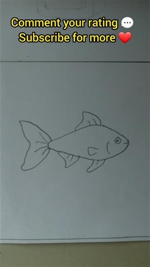 Simple Fish Drawing ✏️ | Rate this /10