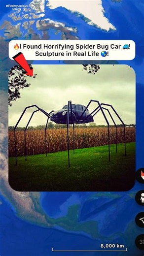 🔥 Very Terrifying Spider Legged Car Foundes On Google Earth 🌎! #shorts #findmysterioussecrets