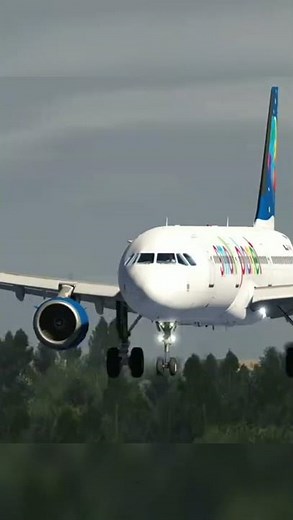 small planet Airbus A321 hard landing #aeroflyfsglobal #aviation #flightsimulator