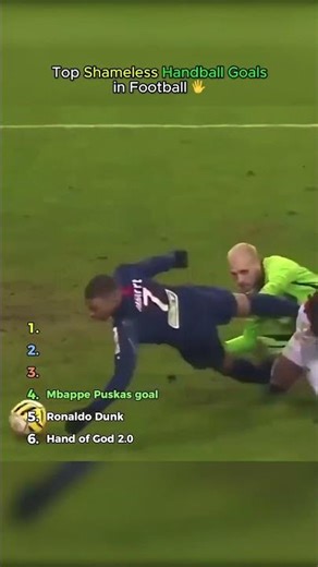 Top Shameless Handball Goals in Football 🖐️