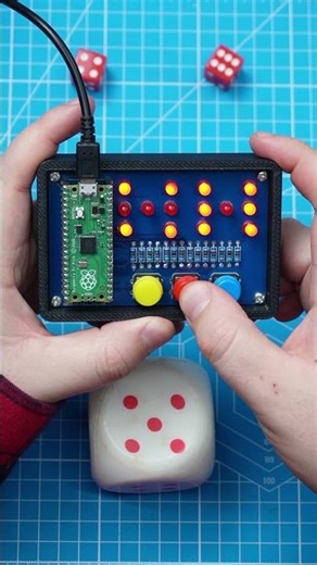 Raspberry Pi Pico Dice #raspberrypipico #diyprojects