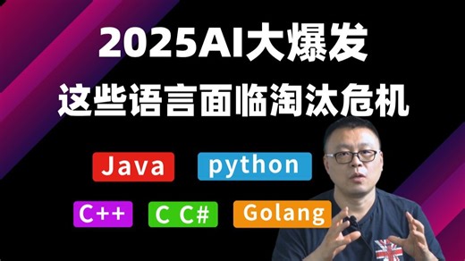 2025年AI大爆发，这些面临淘汰危机的IT编程语言普通程序员千万别碰！（Java/golang/C/C++/C#/python/php/Js/OC）马士兵