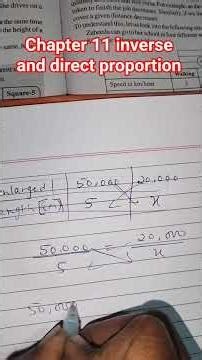 class 8th inverse and direct proportion chapter 11