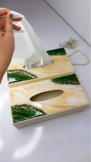 DIY Resin Tissue Box Holder ✨ Easy & Satisfying Craft! #resinart #resin #epoxyresin
