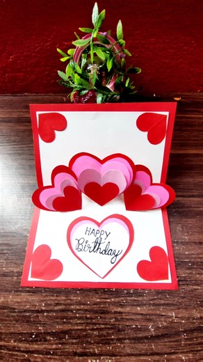 Easy DIY Pop-up Birthday Card ideas 💗#shorts #diy #trending #shortsfeed #ytshorts #viral #art #craft