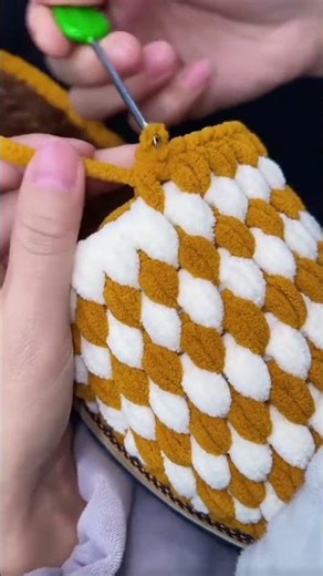 Crochet skill in action, creating smooth and perfect loops #crochet #handmade #DIYskills