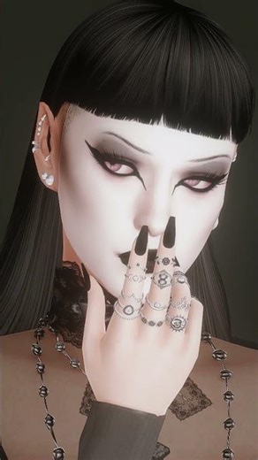 Goth CC Finds🦇 // Sims 4 Create a Sim #sims4 #sims #ts4cas #sims4cc #fnaf #shorts