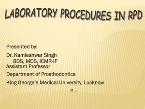 Laboratory procedures in RPD - SlideServe