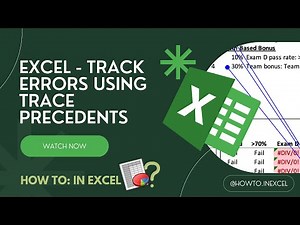 Excel - How to Trace Formulas using Trace Precedents (incl. shortcut!)