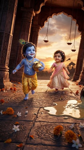 Subhrajyoti Barman on Instagram: "When Krishna’s Flute Meets Radha’s Eternal Love. Their love is beyond time, beyond form, beyond words. Radha and Krishna, two souls flowing as one divine truth. Crafted with love by @frames_bysagar Radha and Krishna represent pure devotion, surrender, and divine union in Sanatan tradition. A timeless symbol of bhakti, Indian mythology, and divine energy. #radhakrishna #krishna #krishnalove #radhekrishna #love"