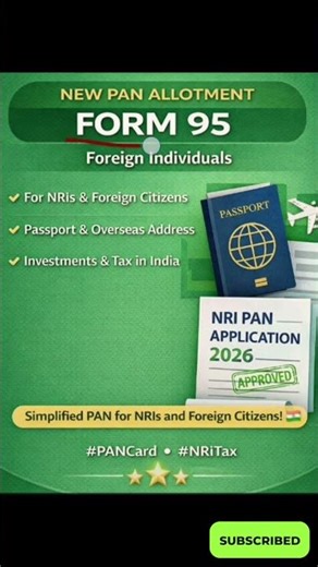 New PAN Form 95 #incometax2026 #pancard