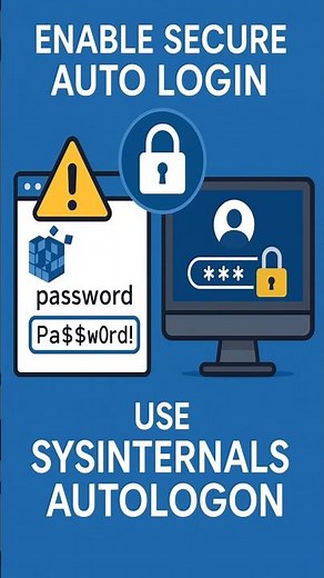 🔐 Enable secure automatic login on #Windows with #AutoLogon 🧙‍♂️ #microsoft
