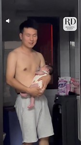 20K views · 87 reactions | This dad literally turned himself into a pacifier to soothe his crying baby! | Reader's Digest | Facebook