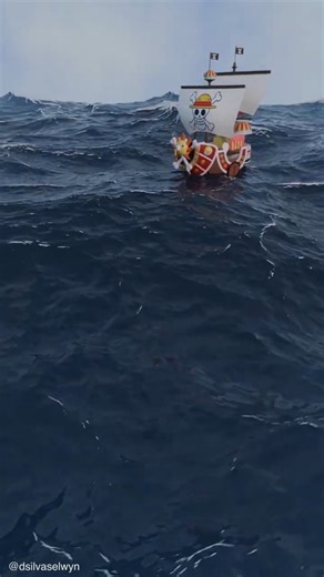 One Piece – Thousand Sunny Lost in the Ocean | Blender 3D Simulation