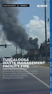 94K views · 422 reactions | HAPPENING NOW: A fire erupted at the Waste Management facility in Tuscaloosa, sending a thick black smoke cloud visible across the sky. #NEWS #TUSCALOOSA #FIRE | ABC 33/40 | Facebook