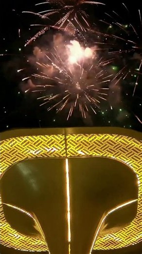 Colorful fireworks paired with a golden tower are so beautiful #fireworks #firework #chinese #china