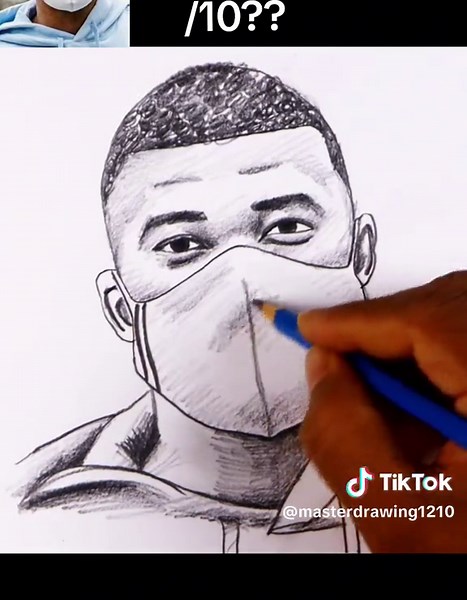 Step-by-Step Drawing Tutorial: Kylian Mbappé