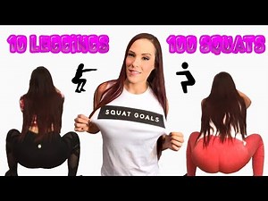 10 Different Leggings & 100 Squats 🍑