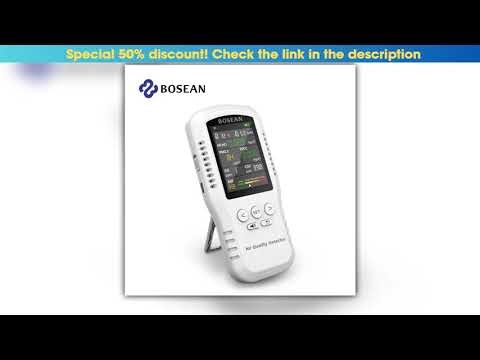 Bosean Air quality Monitor CO2 CO PM25 HCHO TVOC Temperature Humidity Monitor Home Air quality