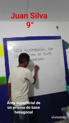 Área superficial de un prisma de base hexagonal