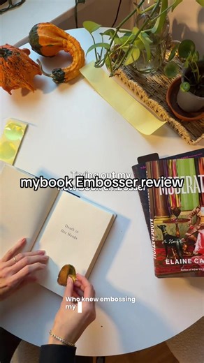 Obsessed with embossing my books with @My Book Embosser! 📚🤩 This is such a fun and unique way to customize your home library and make it truly yours. If you’re a book nerd like me, you’ve probably seen these before and might be curious to try them out. I honestly recommend getting one. It’s such a treat! And would make a great gift for any book lover. 🎁 mybook Embosser is having a Black Friday sale and you can use code STEF15 for a discount. #bookgifts #bookgift #booklovers #holidaygifts #boo