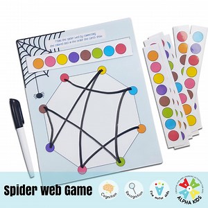 Printable Copy the Spider Web Pattern Learning Activity,spider Web Pattern Toddler Activity, Educational Fun Games INSTANT DOWNLOAD - Etsy