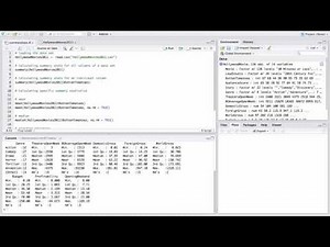 Basic summary statistics in R