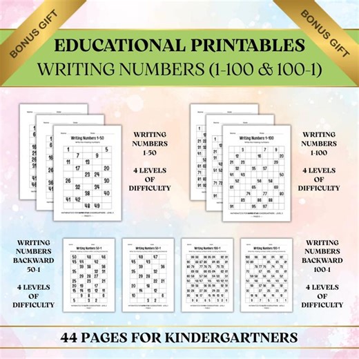 Number Writing Practice Worksheets, Kindergarten Tracing Pages, Missing Numbers Activities, Early Education, A4/US Letter - Etsy
