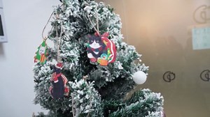 Christmas Tree Topper,8in Black Cat Tree Topper with Black Cat Hanging Sign,Funny Tree Toppers Christmas Decorations for Holidays Home Decorations