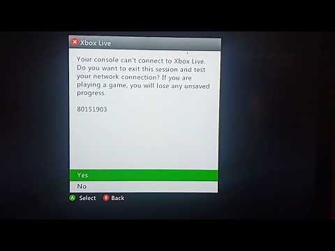 Xbox360 How to fix error 80151903 pls help me