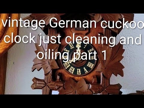 vintage German cuckoo clock just cleaning and oiling part 1